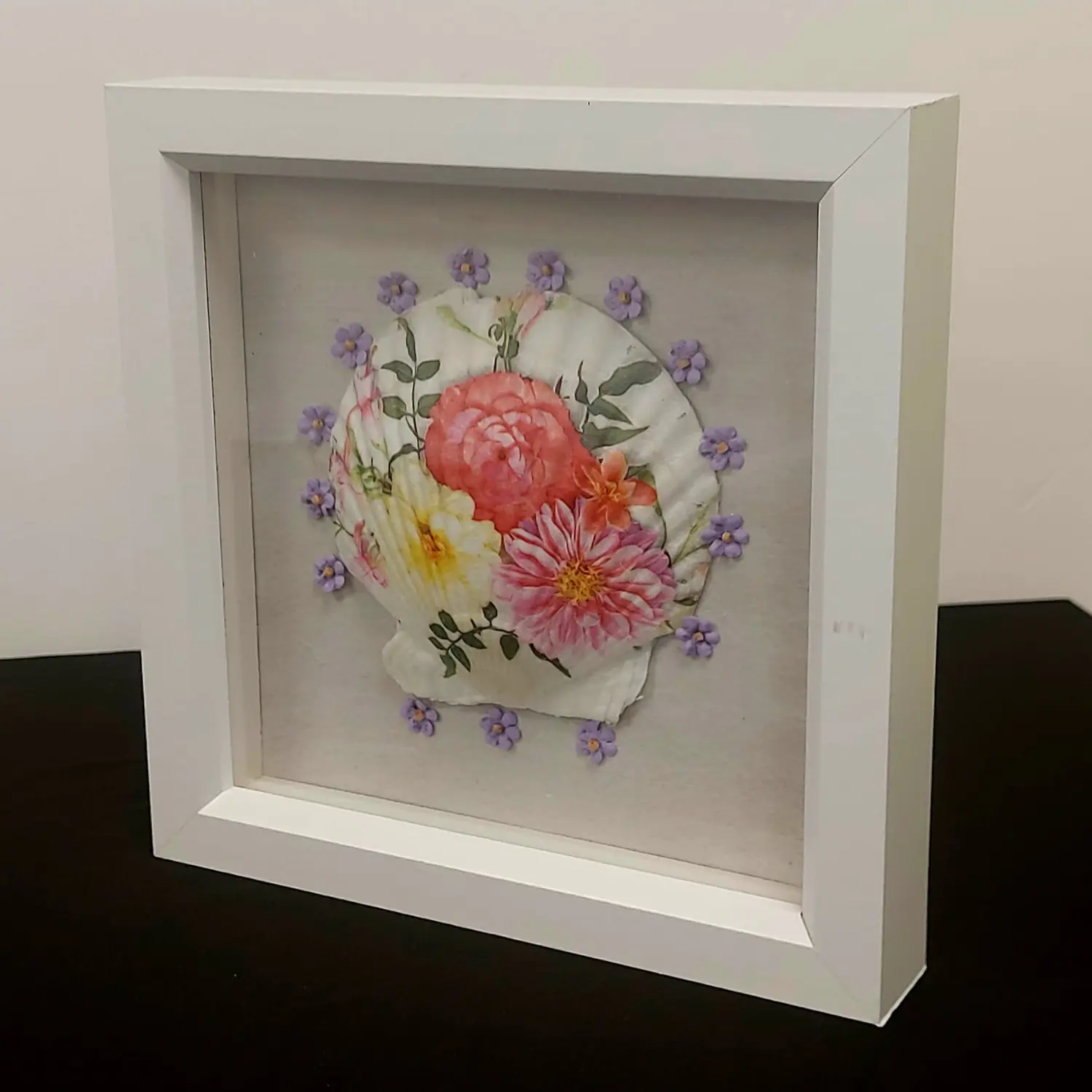 Ginkgo Leaf Framed Shell by Lisamarie